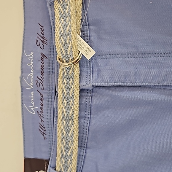 Gloria Vanderbilt Lillian Skimmer Pant Blue Capri Pull-on skimmer Cropped Casual - Picture 12 of 17